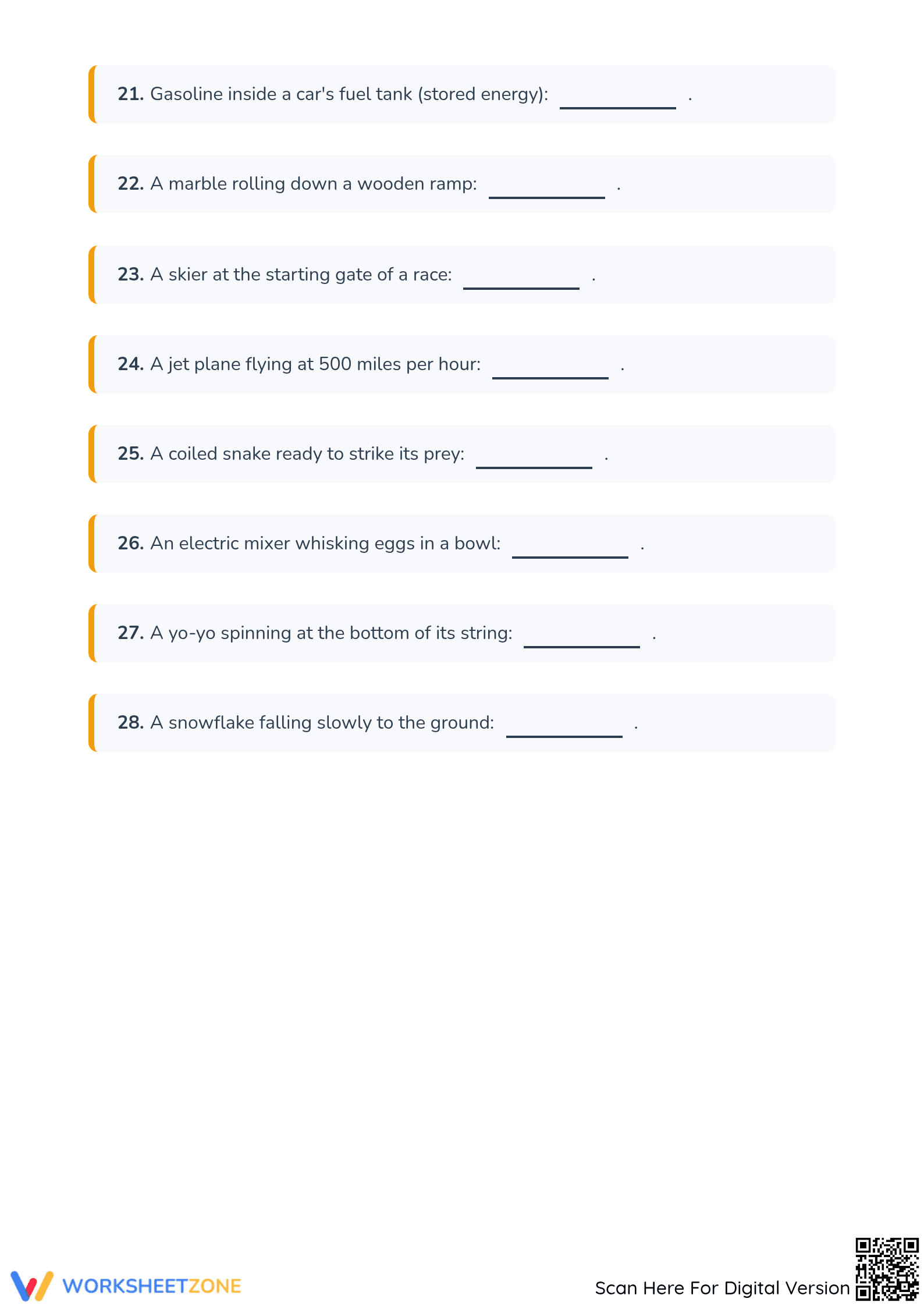 Kinetic or Potential Energy: Identifying Energy Types - Page 4