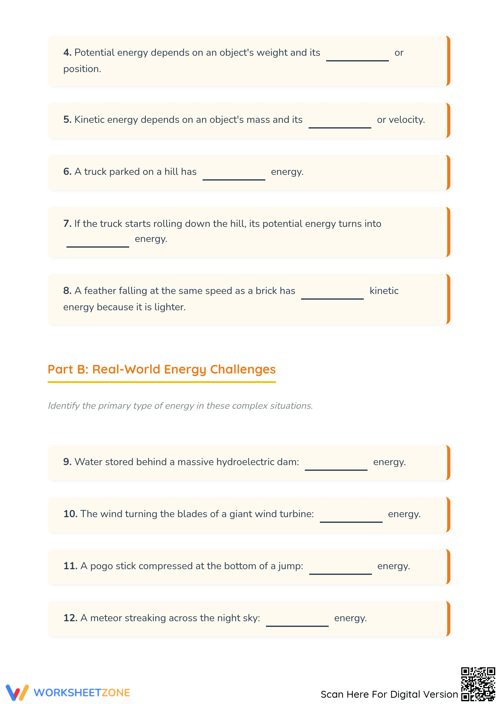 Kinetic or Potential Energy: Identifying Energy Types - Page 2