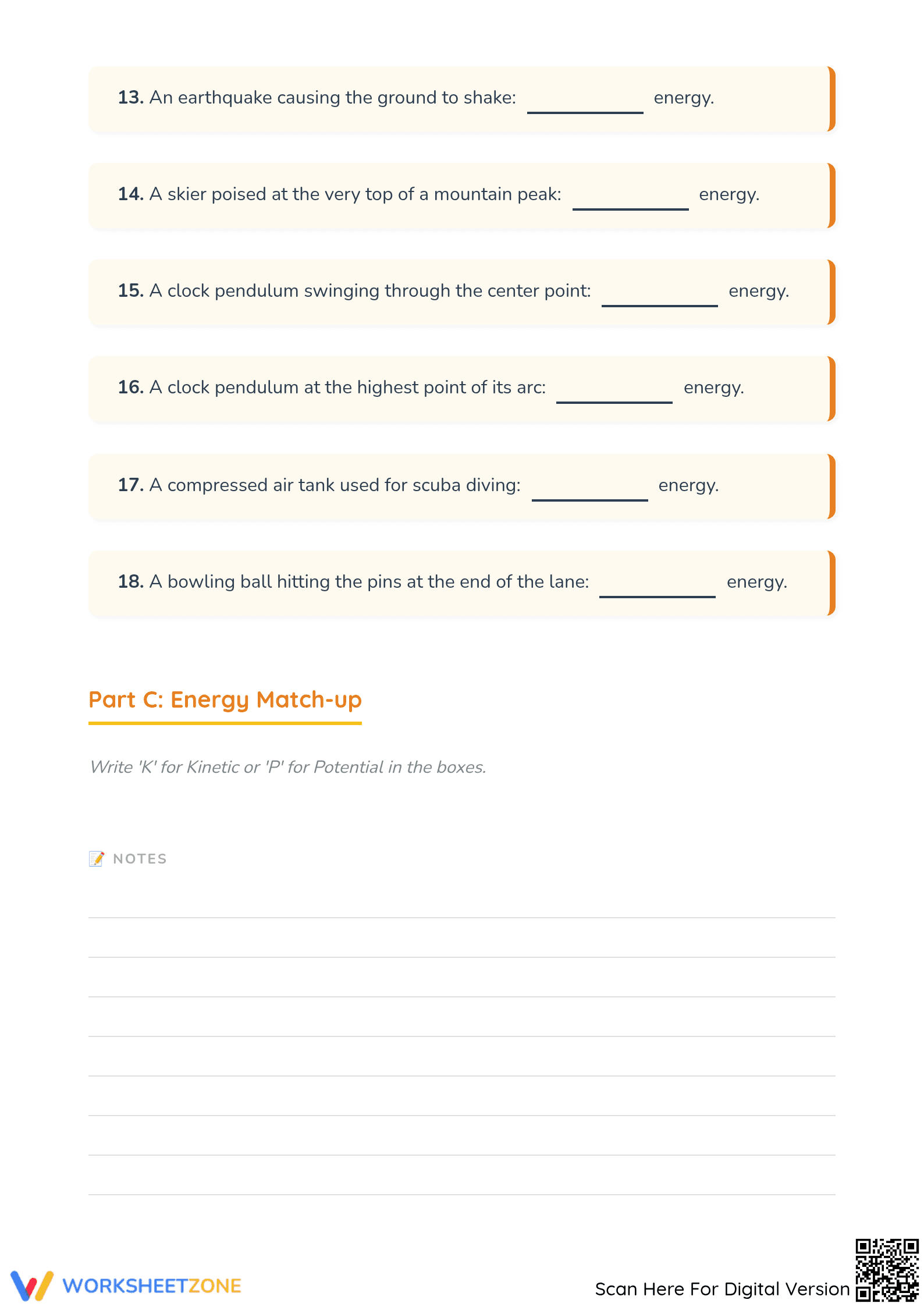 Kinetic or Potential Energy: Identifying Energy Types - Page 3