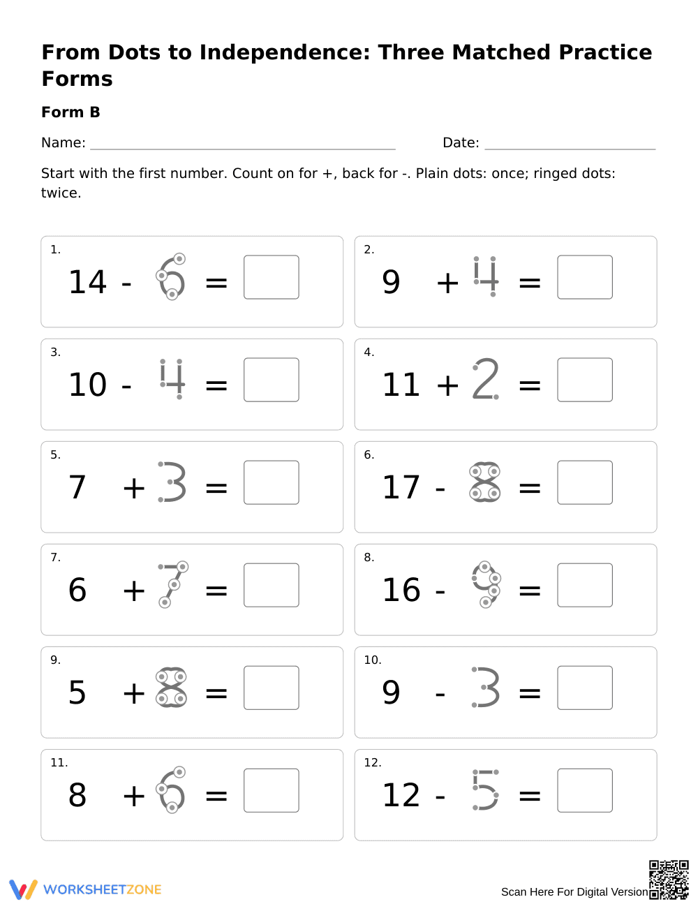 Addition and Subtraction within 20 | Complete Grade 1 Math - Page 2