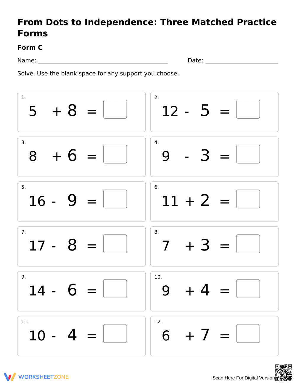 Addition and Subtraction within 20 | Complete Grade 1 Math - Page 3
