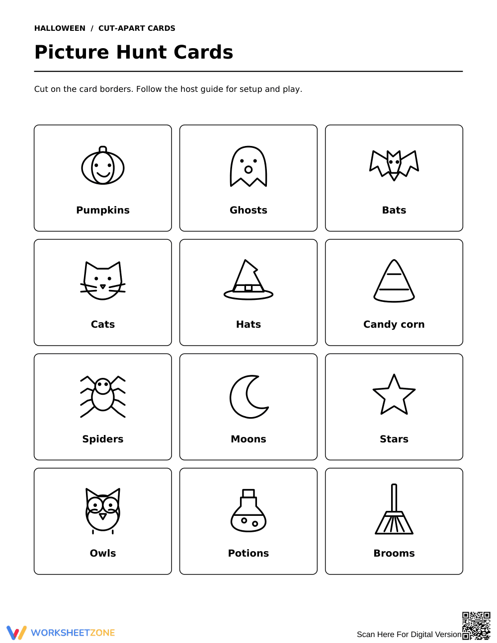 Halloween Picture Hunt Worksheet | Printable Counting - Page 2
