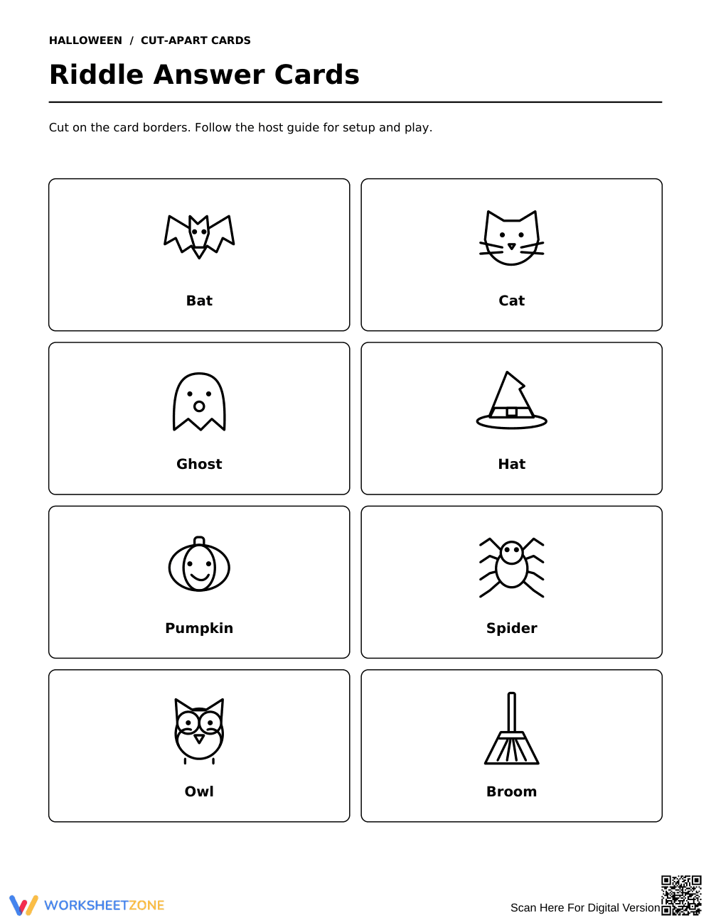 Halloween Riddles Worksheet | Printable Grade 2 ELA - Page 2