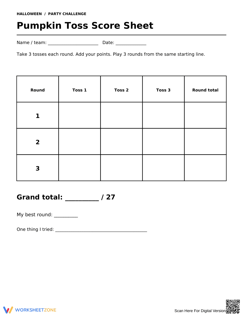 Grade 1 Pumpkin Math — Printable Addition Game - Page 2