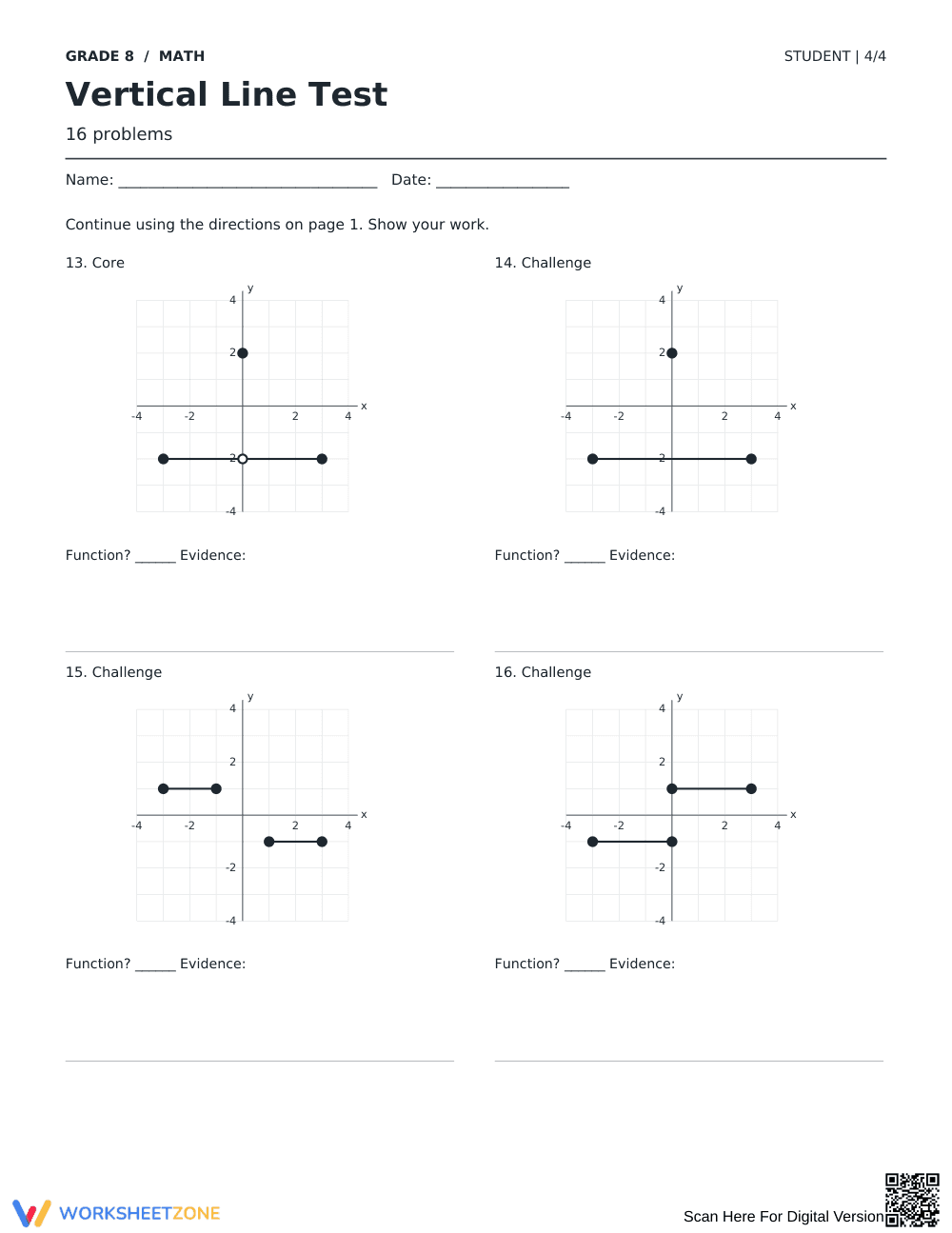 Vertical Line Test Printable | Grade 8 Math - Page 4