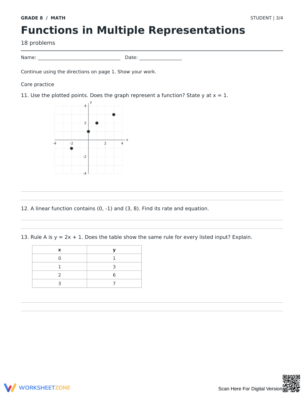 Function Representations Worksheet | Grade 8 Math Ready - Page 3