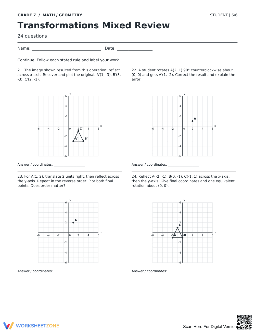Transformations Practice Worksheet | Grade 7 Ready - Page 6