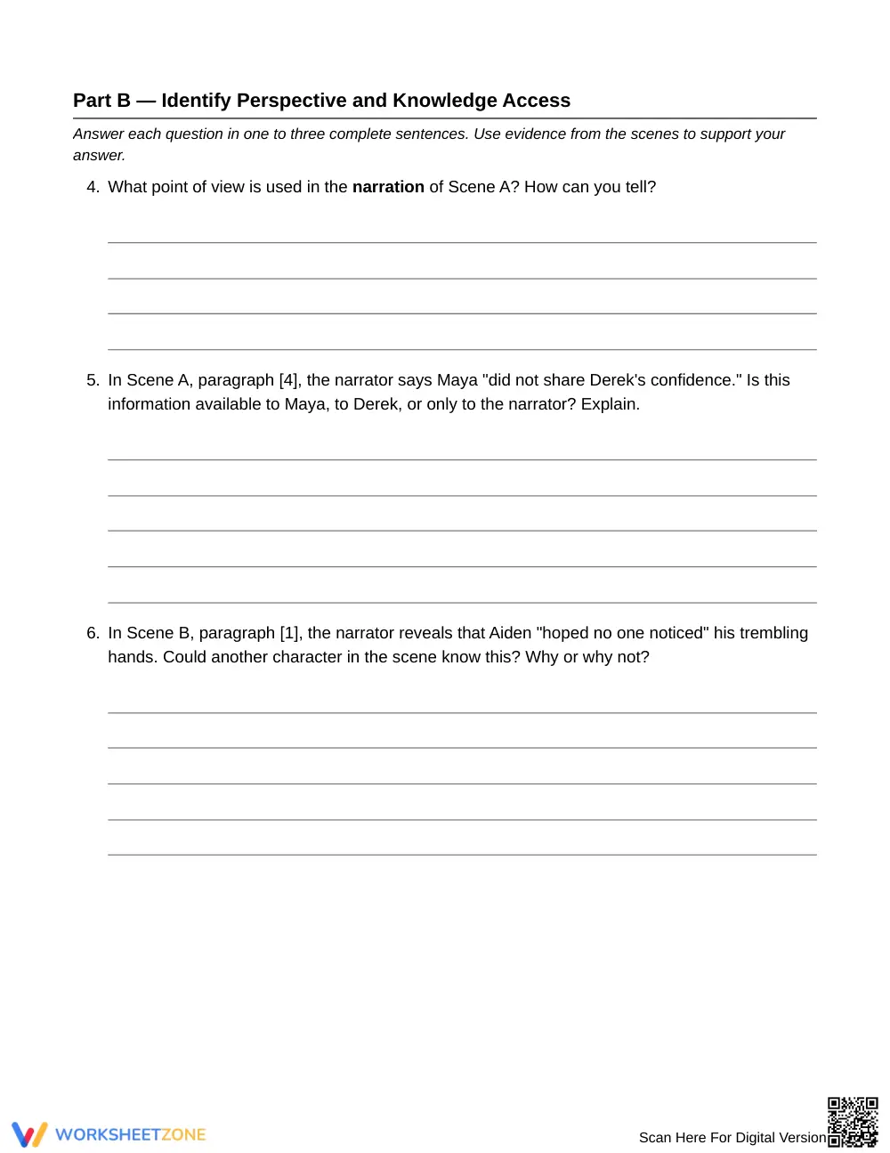 Essential Dialogue vs Narration Worksheet | Grade 6 ELA - Page 3