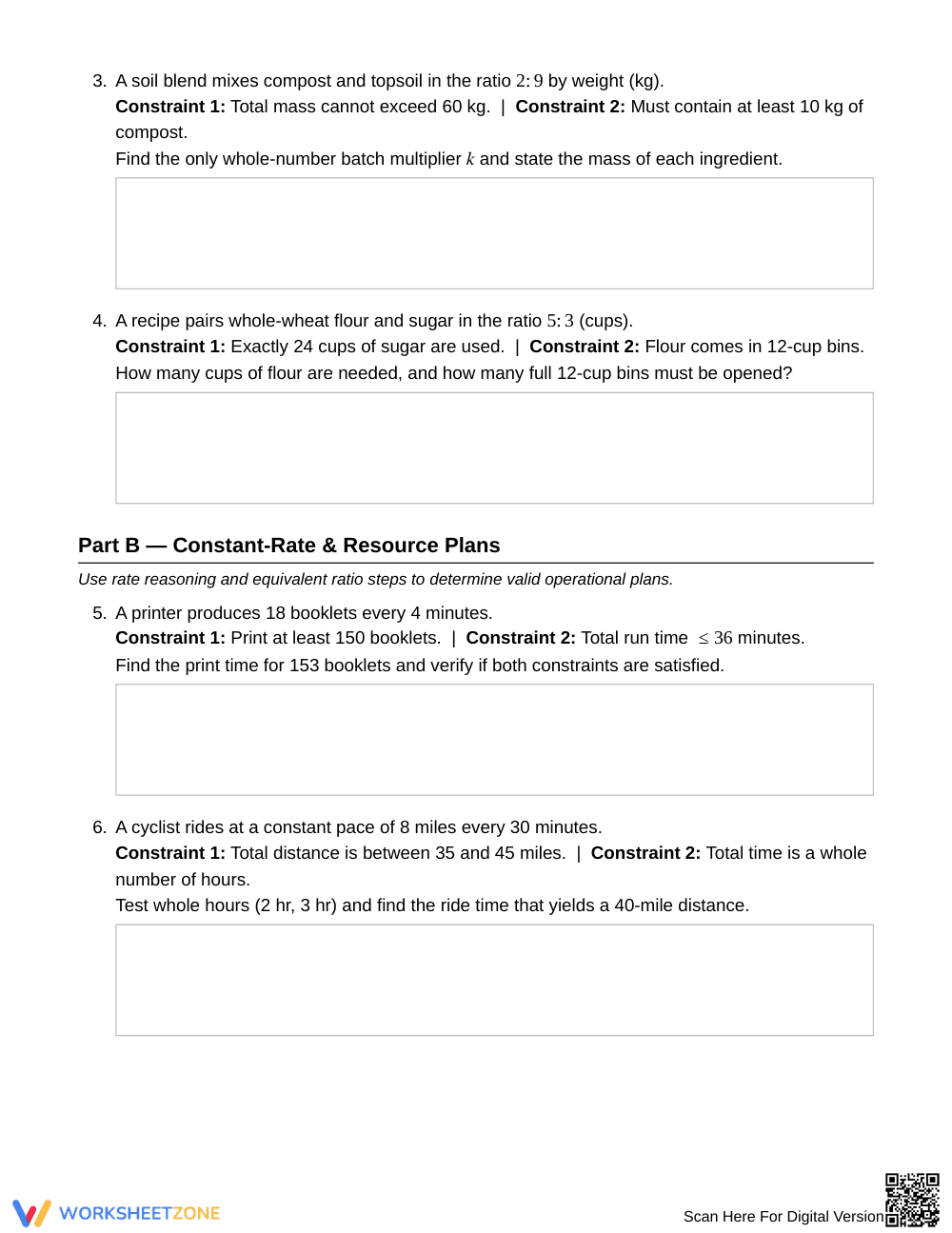 Essential Two-Constraint Ratios Worksheet | Grade 6 Math - Page 2