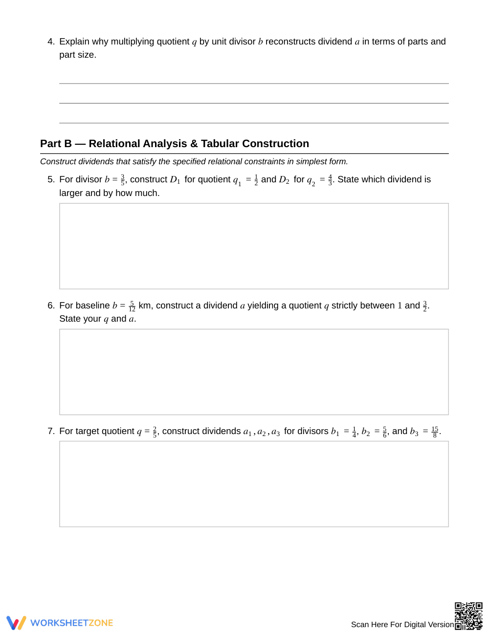 Complete Constructing Dividends Worksheet | Grade 6 Math - Page 2