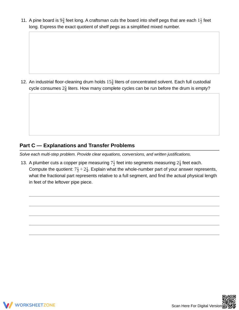 Essential Mixed Number Division Worksheet | Grade 6 Math - Page 4