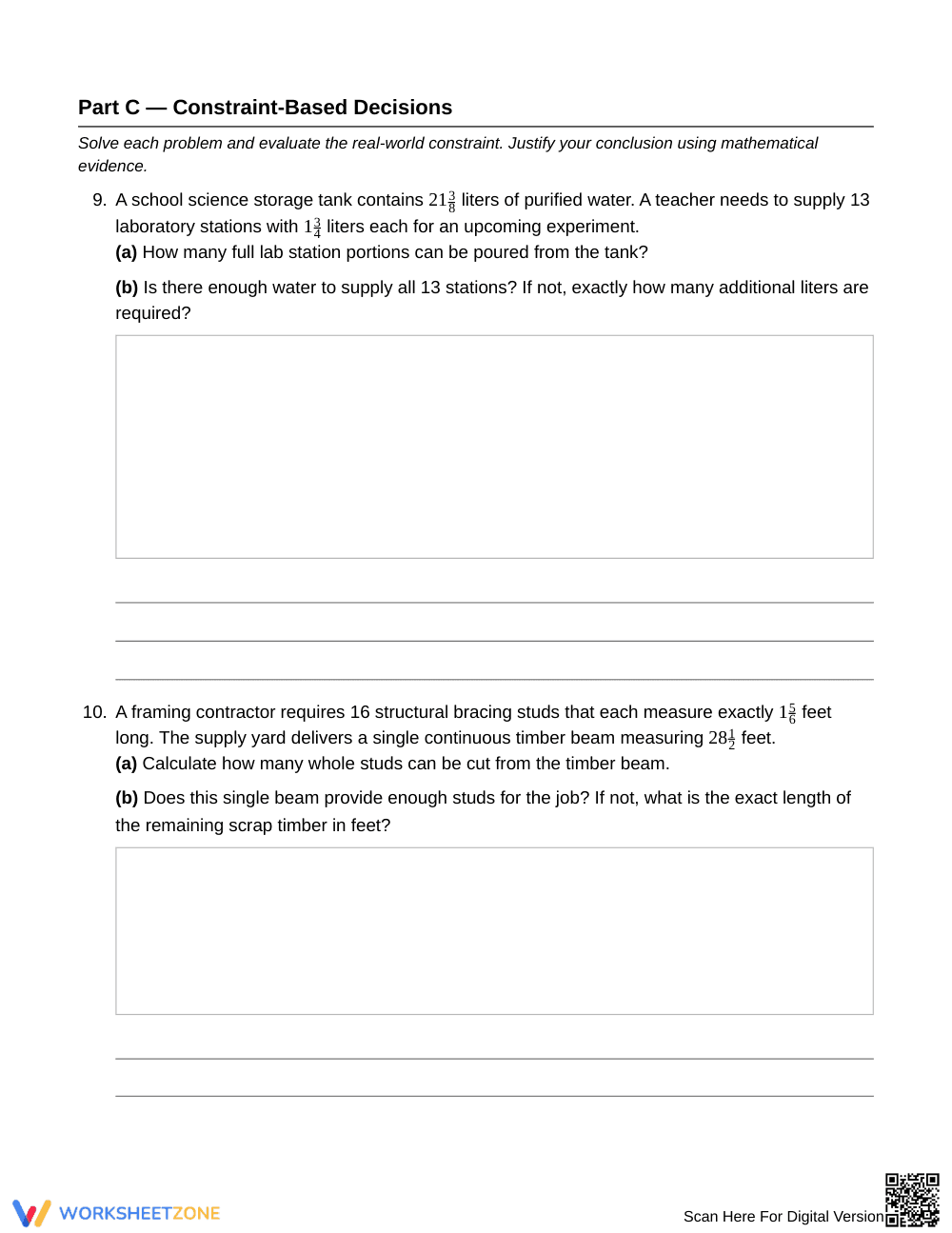 Complete Dividing Mixed Numbers Worksheet | Grade 6 Math - Page 5
