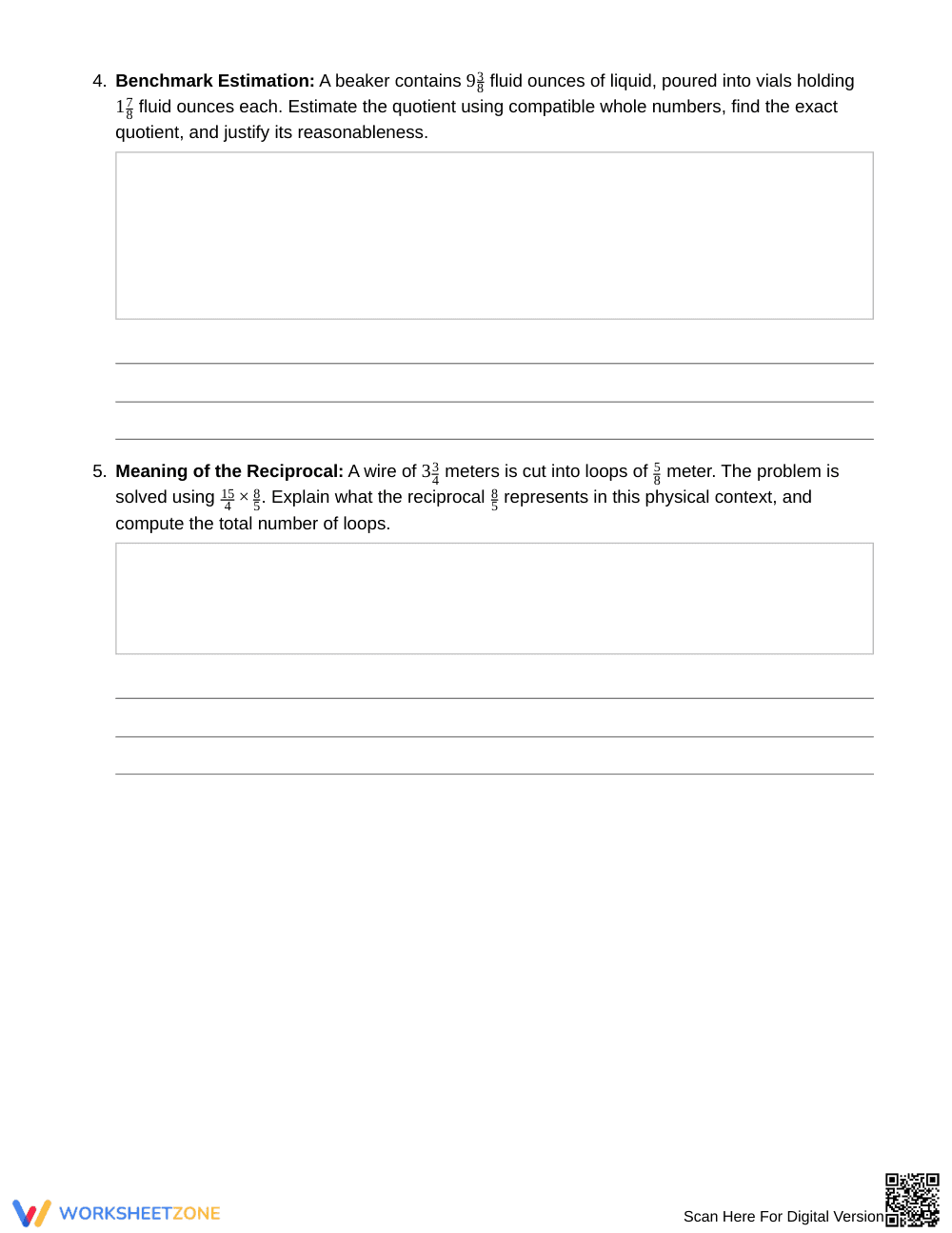 Essential Quotient Reasonableness Worksheet | Grade 6 Math - Page 3