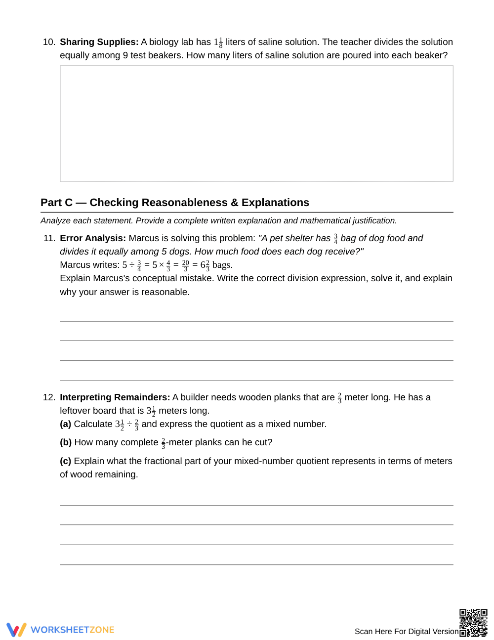 Complete Fraction Division Setup Worksheet | Grade 6 Math - Page 5