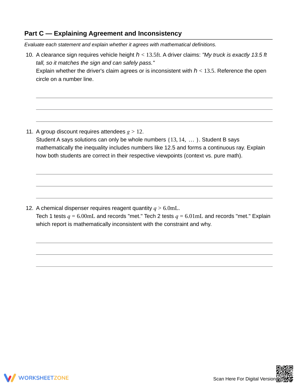 Essential Inequalities & Graphs Worksheet | Grade 6 Math - Page 4