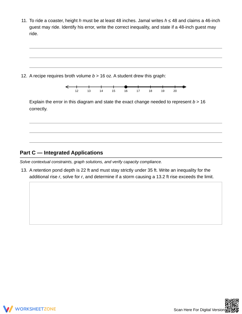 Essential One-Step Inequalities Worksheet | Grade 6 Math - Page 4