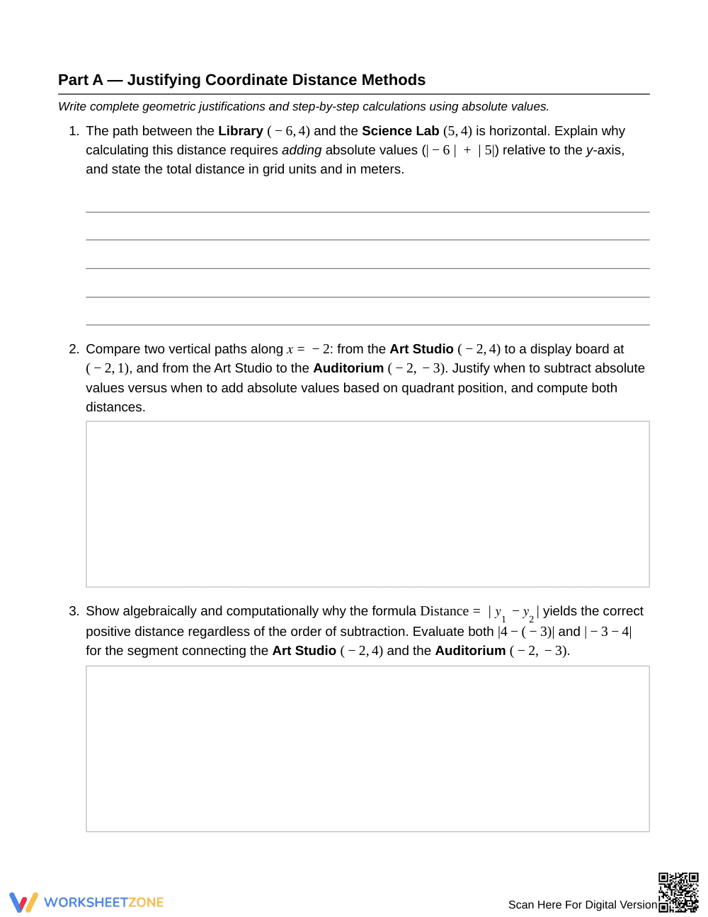 Essential Coordinate Distance Worksheet | Grade 6 Math - Page 2