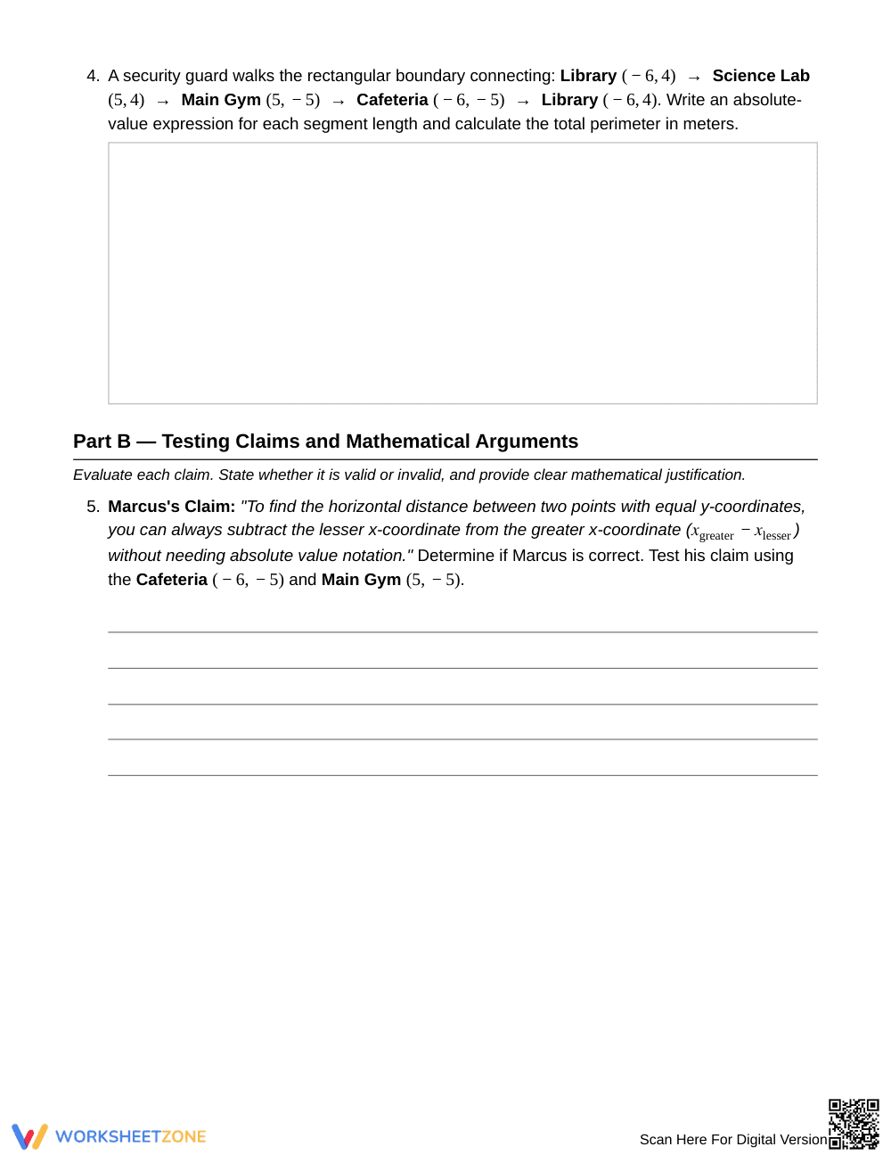 Essential Coordinate Distance Worksheet | Grade 6 Math - Page 3