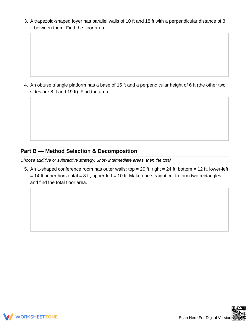 Complete Composite Figures Area Worksheet | Grade 6 Math - Page 2