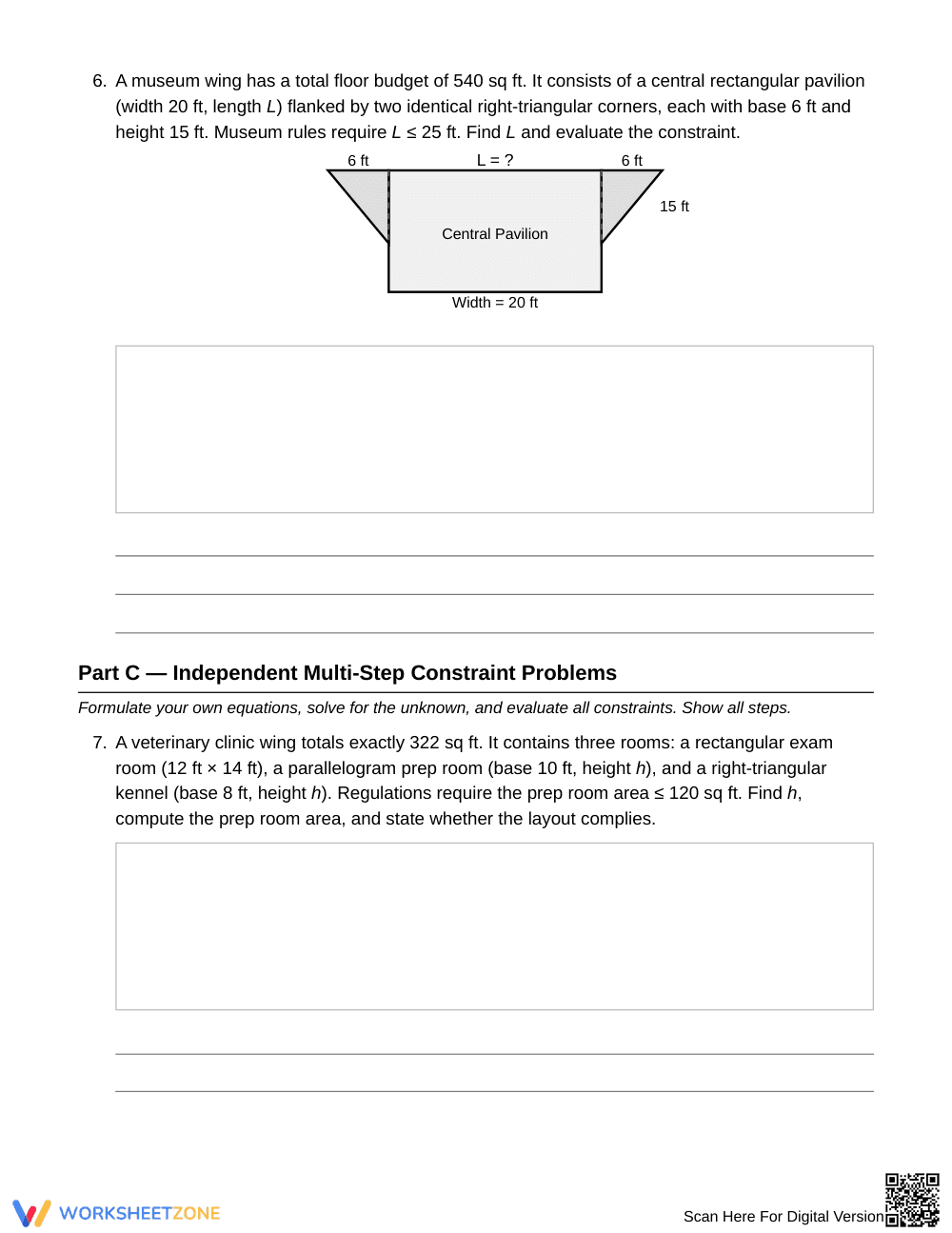 Printable Missing Dimension Area Worksheet | Grade 6 Math - Page 4