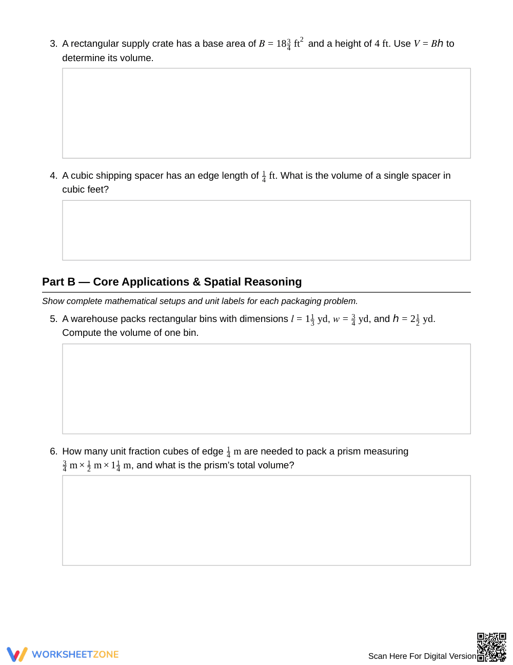 Complete Prism Volume & Packing Worksheet | Grade 6 Math - Page 2