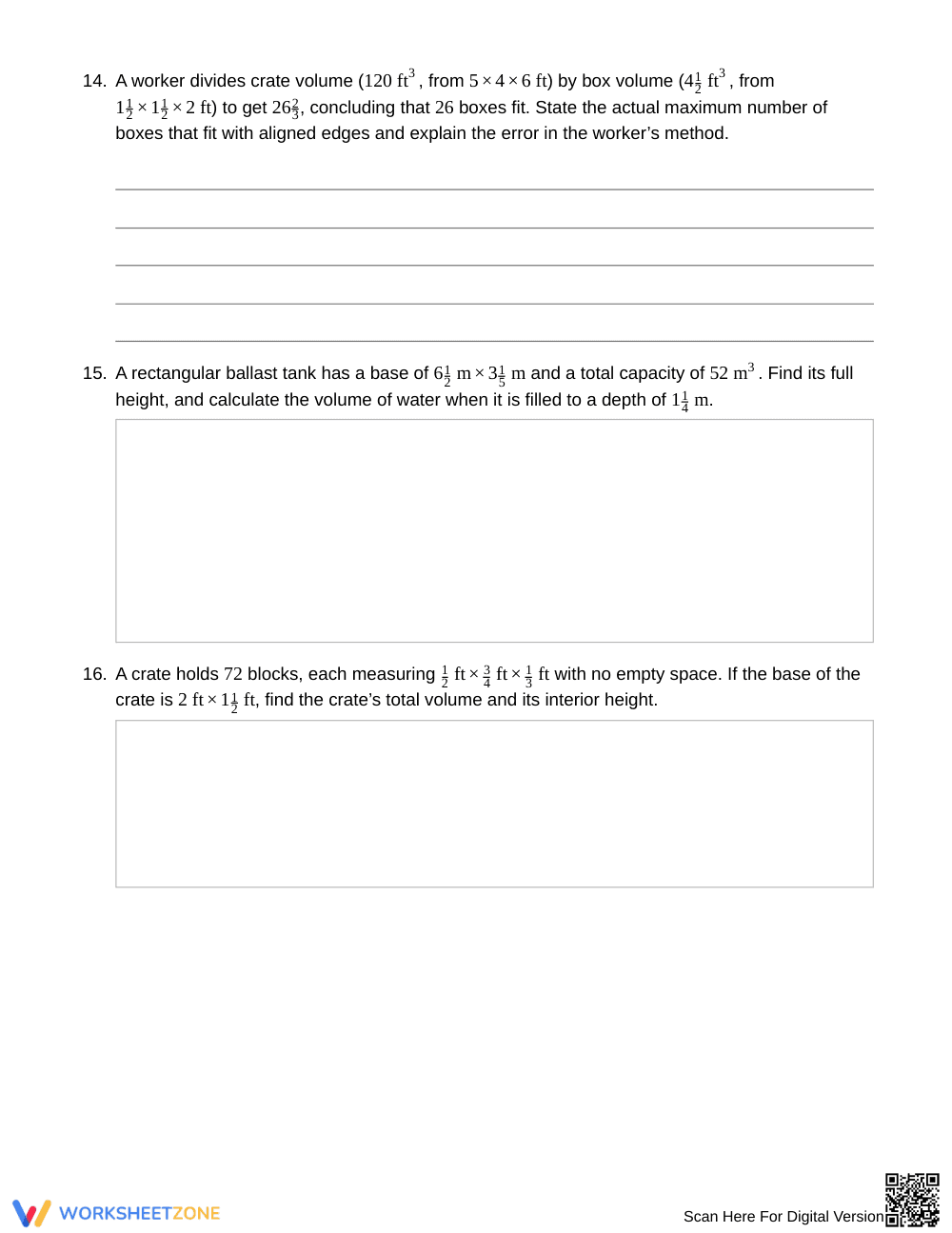 Complete Prism Volume & Packing Worksheet | Grade 6 Math - Page 5