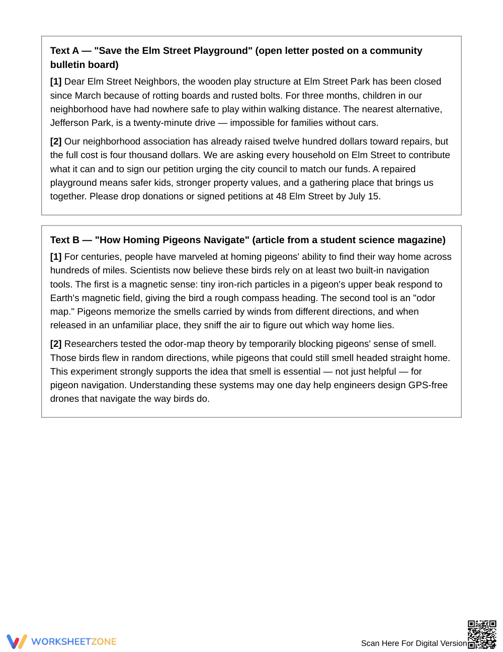 Essential Repair Weak Purpose Worksheet | Grade 6 ELA - Page 2