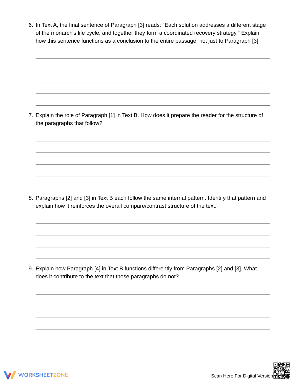 Essential Text Structure Worksheet | Grade 6 ELA - Page 4