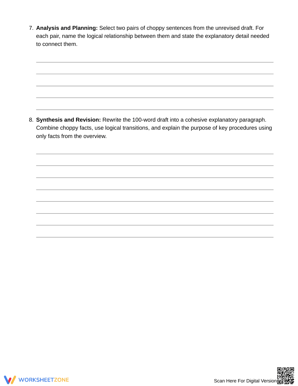 Essential Developing Details Worksheet | Grade 6 ELA - Page 5