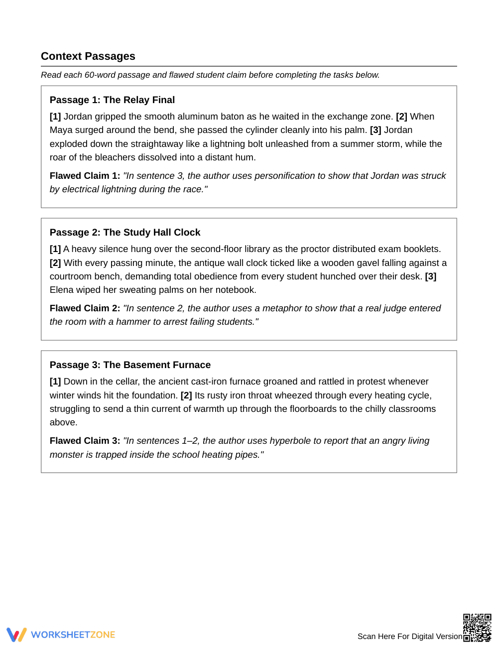 Essential Figurative Language Worksheet | Grade 6 ELA - Page 2