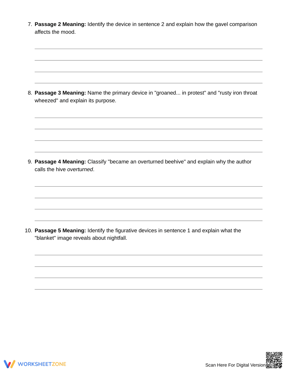 Essential Figurative Language Worksheet | Grade 6 ELA - Page 5