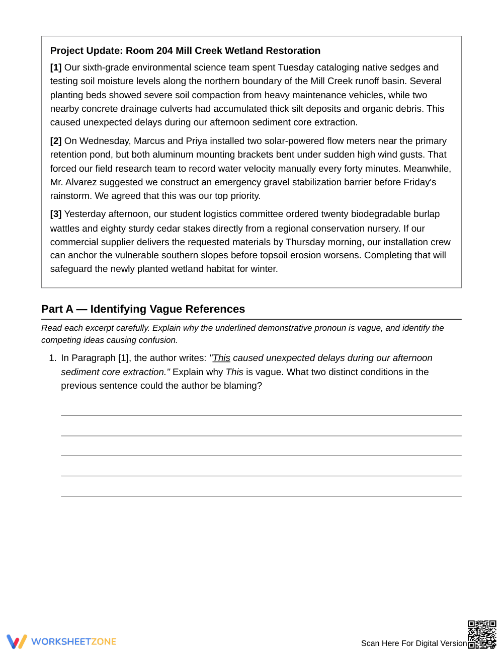 Essential Vague This or That Worksheet | Grade 6 ELA - Page 2