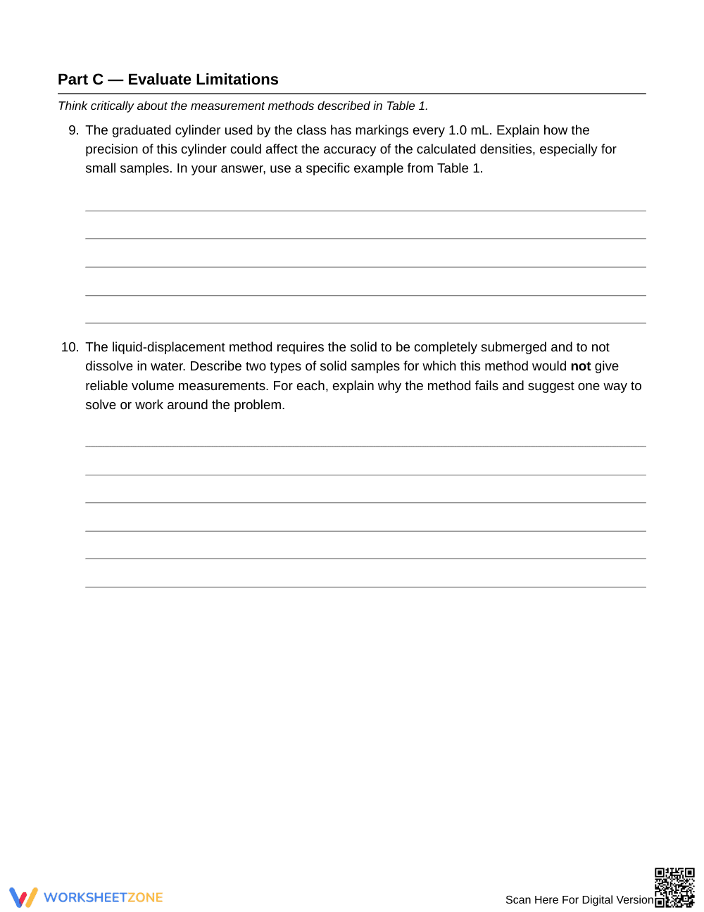Essential Mass-Volume Density Worksheet | Grade 6 Science - Page 5