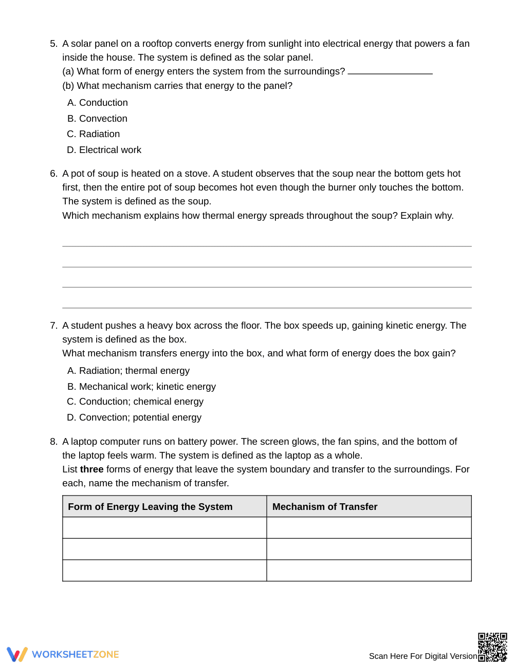 Essential System Boundary Energy Worksheet | Grade 6 Science - Page 3