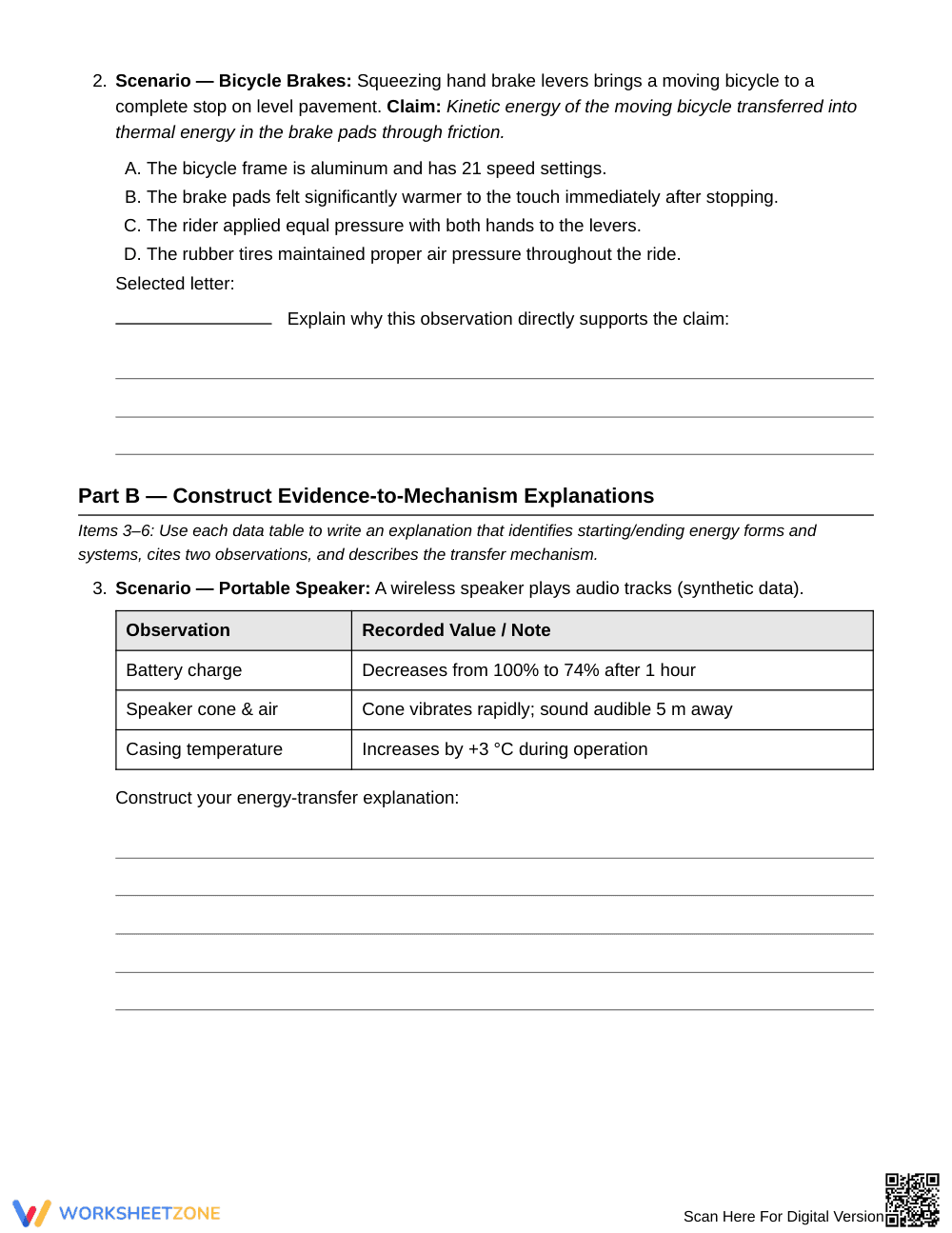 Printable Energy-Transfer Worksheet | Grade 6 Science - Page 2