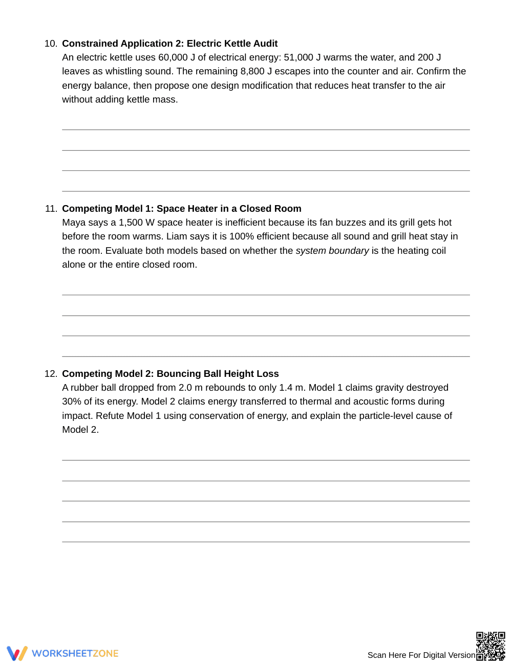 Complete Unnoticed Energy Transfer Worksheet | Grade 6 - Page 4