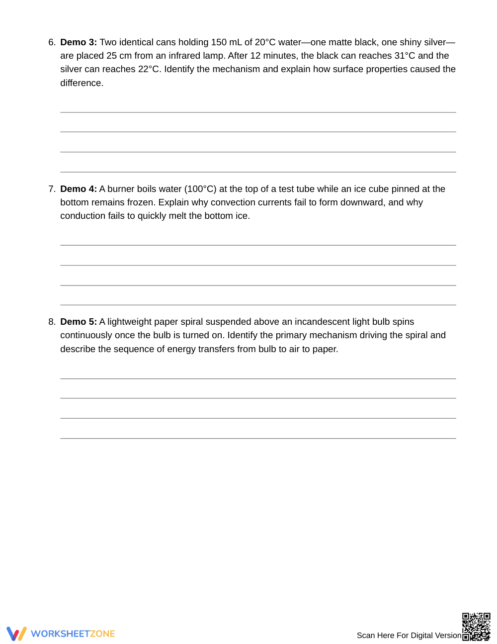 Complete Heat Transfer Worksheet | Grade 6 Science - Page 3