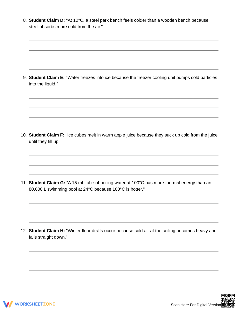 Complete Heat vs Cold Flow Worksheet | Grade 6 Science - Page 4