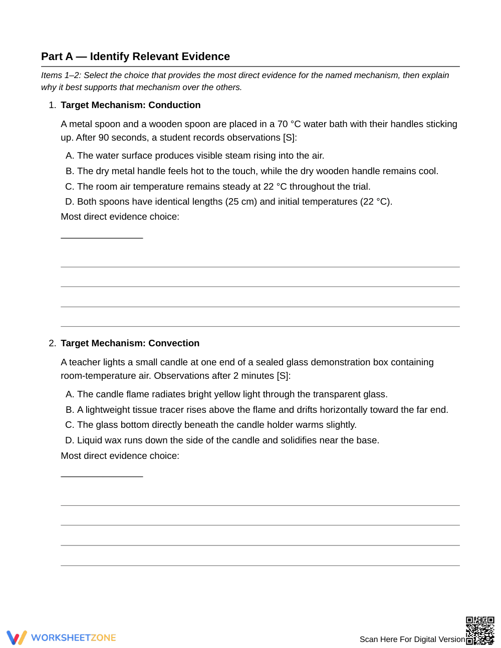 Essential Heat Transfer Worksheet | Grade 6 Science - Page 2