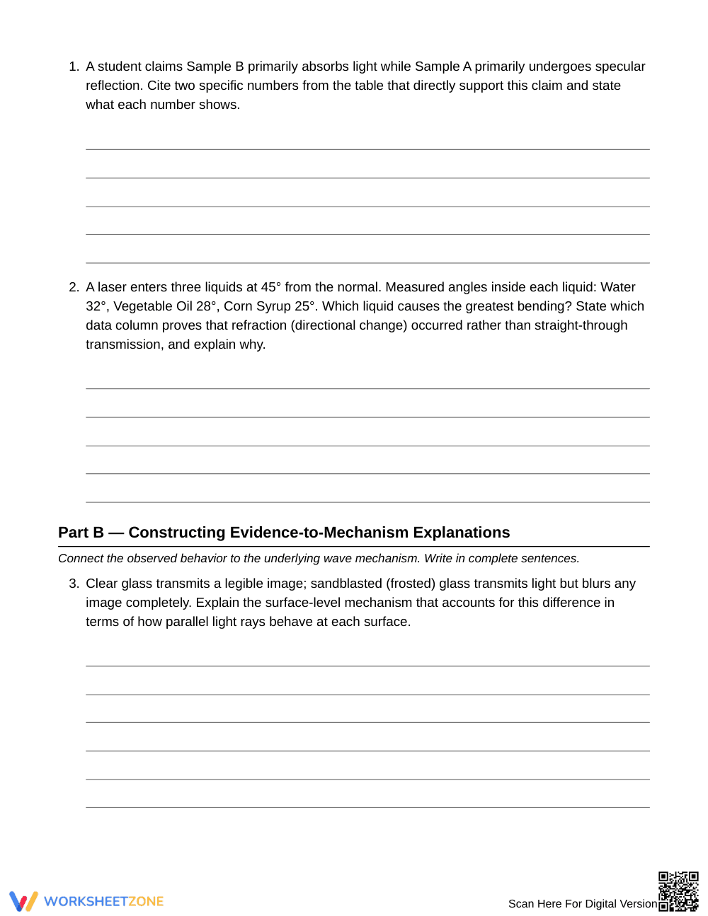 Complete Material Predictions Worksheet | Grade 6 Science - Page 2