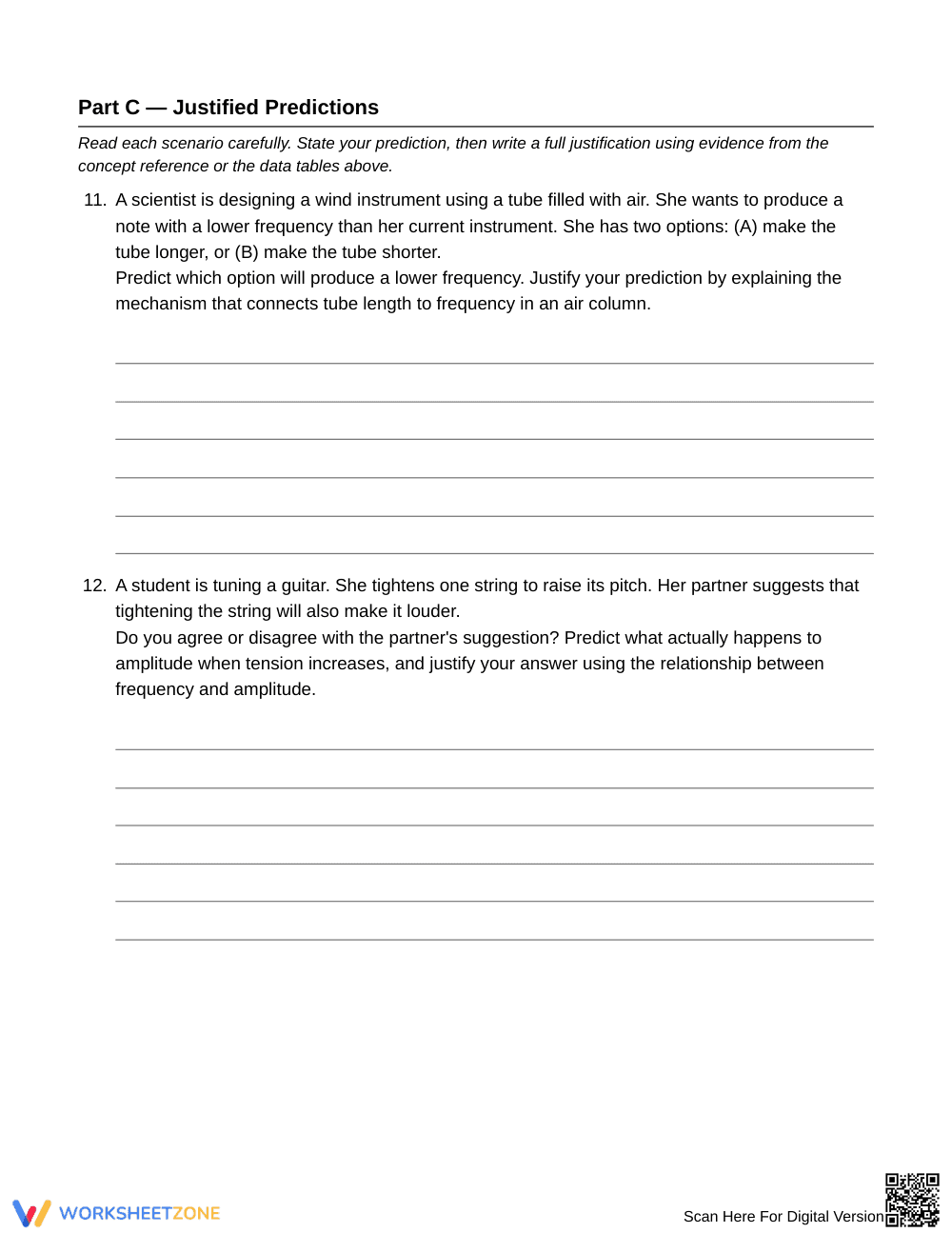 Complete Frequency & Amplitude Worksheet | Grade 6 Science - Page 5