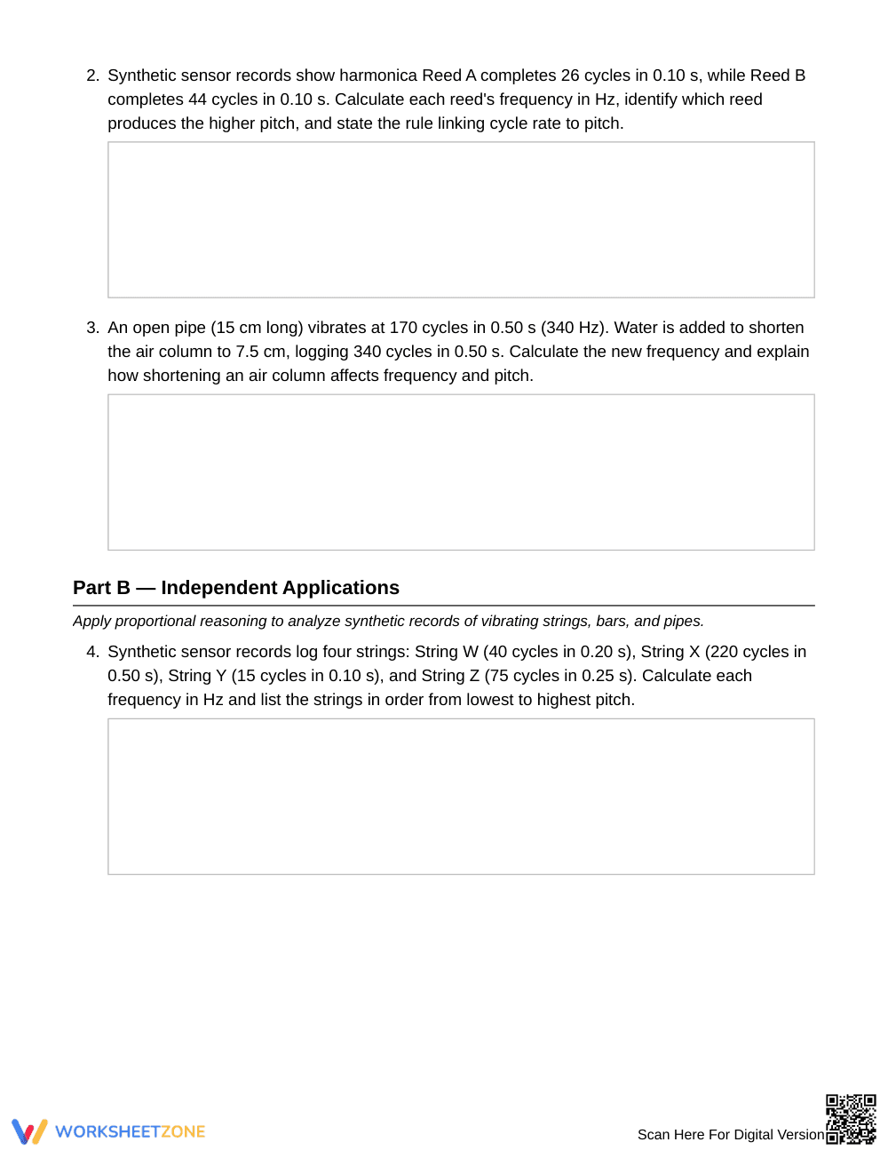 Essential Vibration & Pitch Worksheet | Grade 6 Science - Page 2