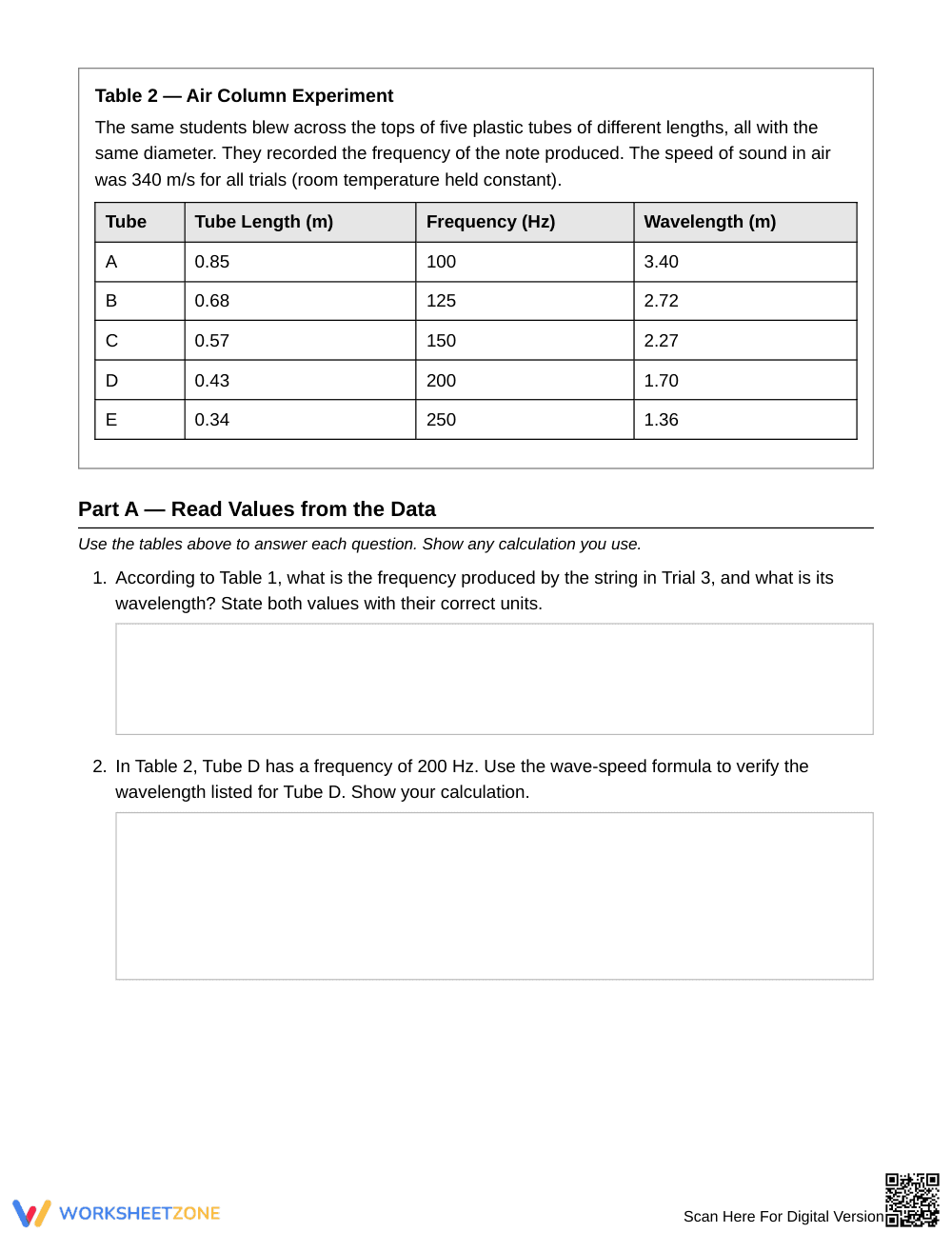 Complete Wave Measurements Worksheet | Grade 6 Science - Page 2