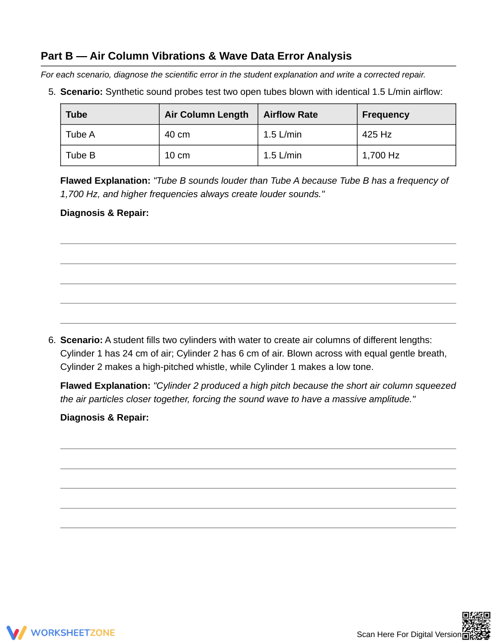 Complete Frequency & Amplitude Worksheet | Grade 6 Science - Page 4