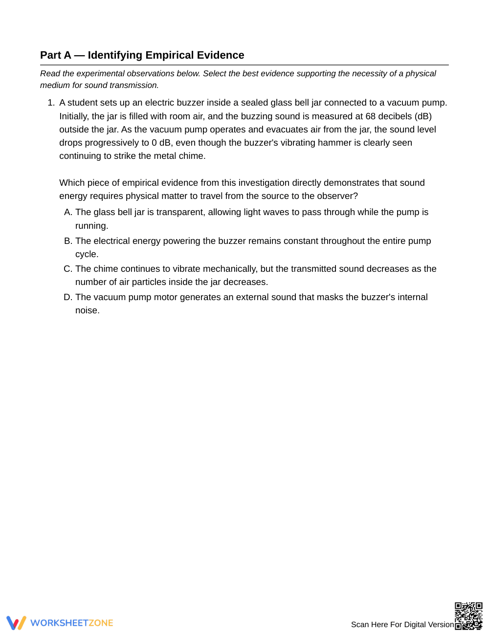 Essential Sound Needs a Medium Worksheet | Grade 6 Science - Page 2
