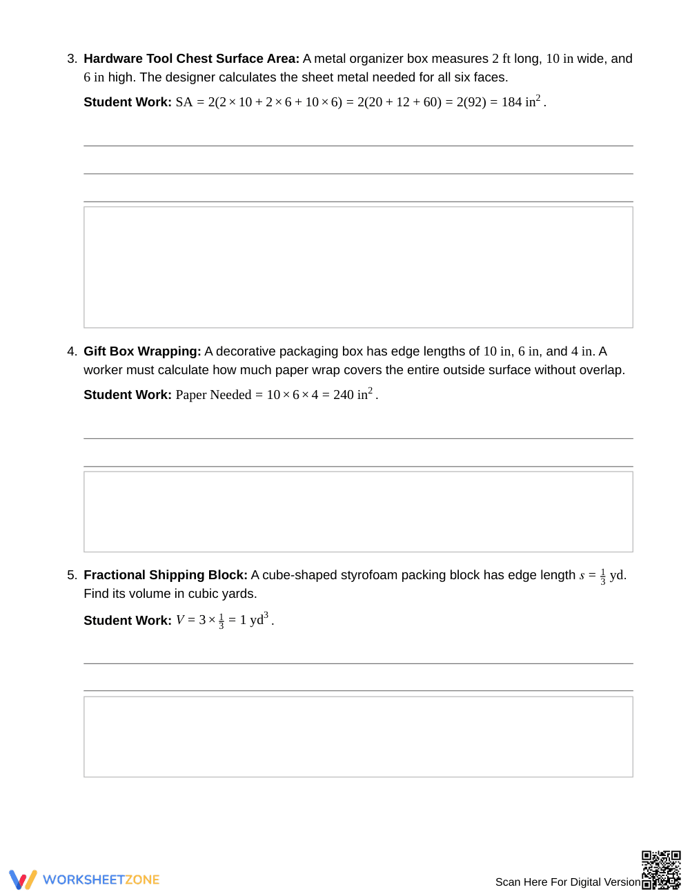 Essential Area & Volume Unit Errors Worksheet | Grade 6 Math - Page 3