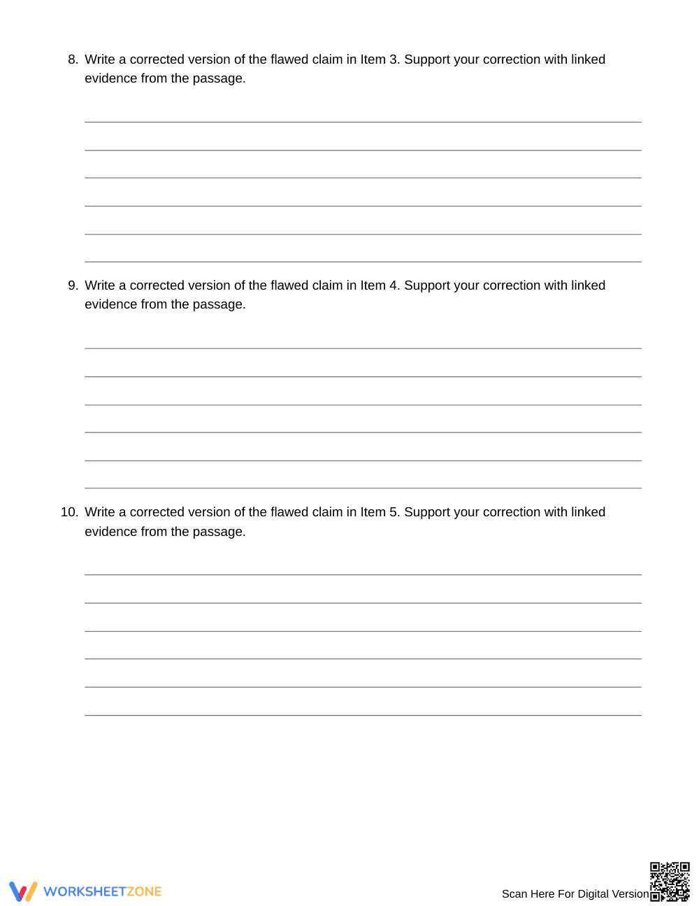Essential Detail Relationships Worksheet | Grade 7 ELA - Page 5