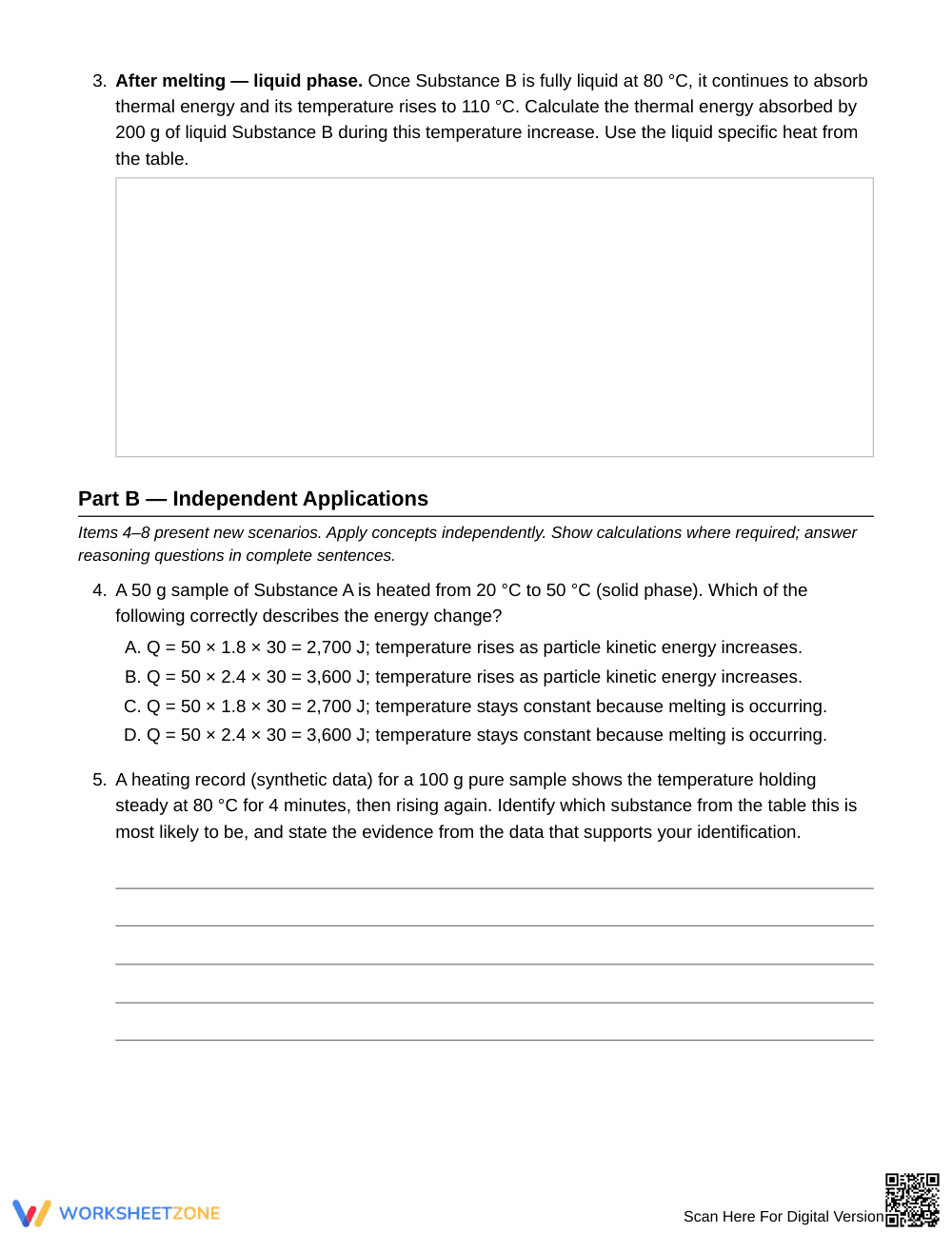 Printable Energy During Melting Worksheet | Grade 7 Science - Page 3