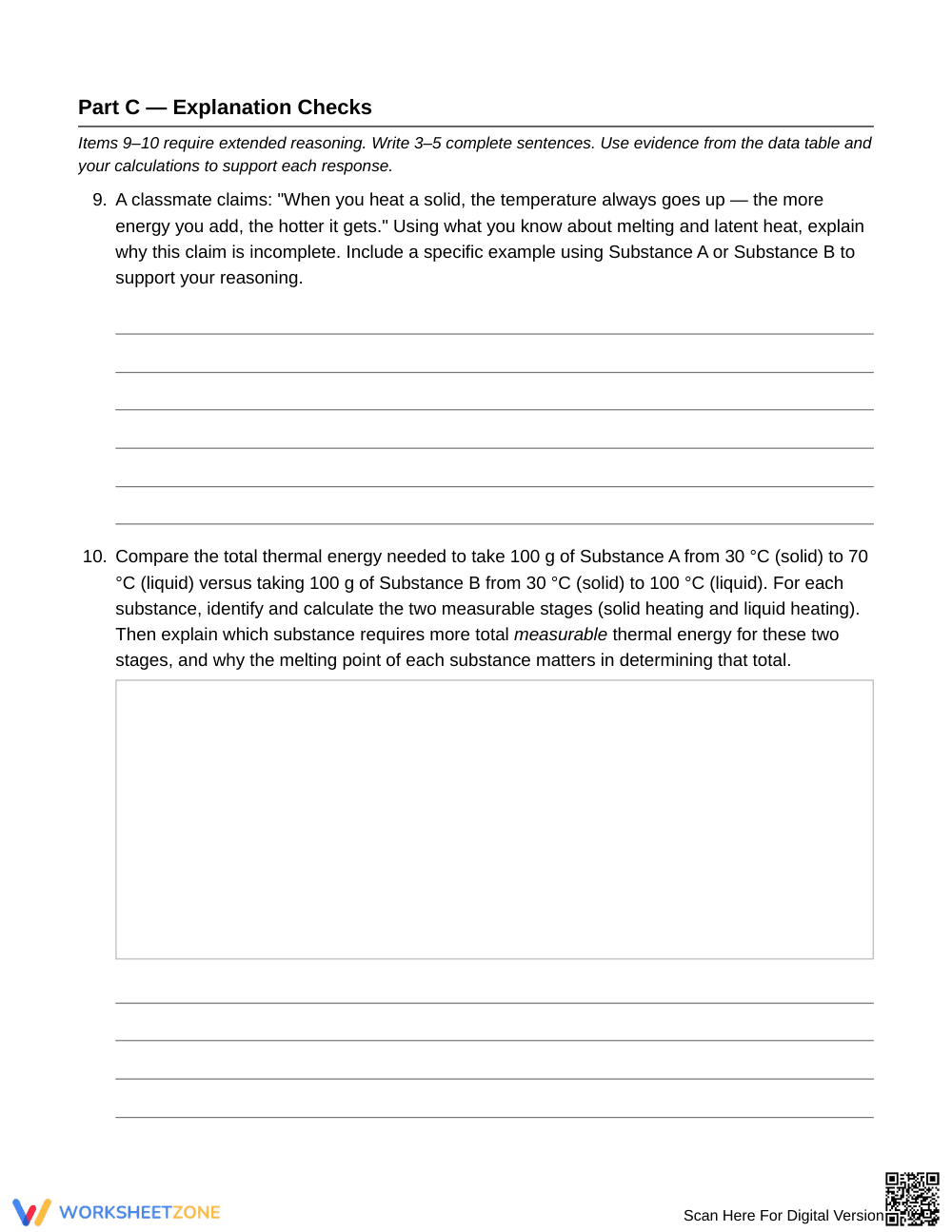Printable Energy During Melting Worksheet | Grade 7 Science - Page 5