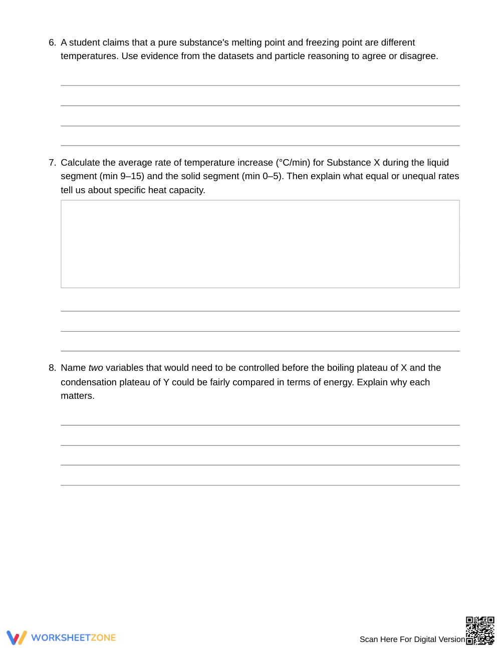 Complete Heating-Curve Plateau Worksheet | Grade 7 Science - Page 4